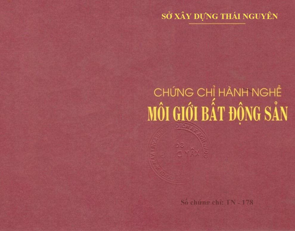 Chung chi Moi gioi BDS Thai Nguyen 0912167788 1