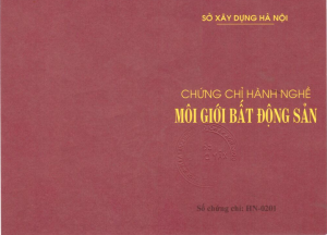 Chung chi Moi gioi bat dong san So XD ha Noi 0912167788