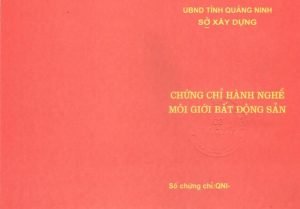Chung chi moi gioi bds So XD Quang Ninh 0912167788.. 1