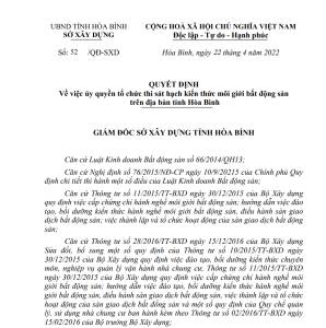 QUYẾT ĐỊNH ỦY QUYỀN THI SÁT HẠCH MÔI GIỚI