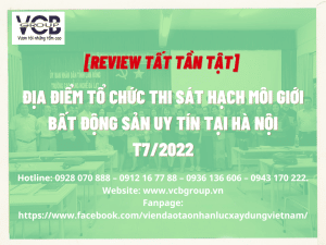 địa điểm tổ chức thi sát hạch môi giới bất động sản