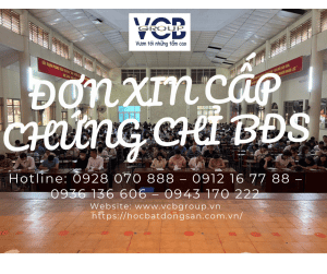 Đơn xin cấp chứng chỉ môi giới bất động sản