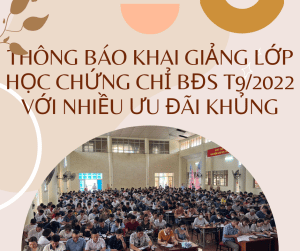 lớp học chứng chỉ bđs